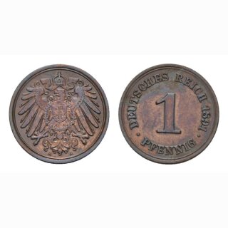 Deutschland 1 Pfennig 1891 A