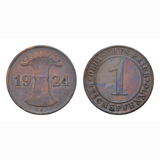 Deutschland 1 Reichspfennig 1924 J