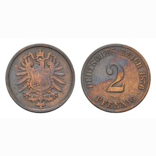 Deutschland 2 Pfennig 1876 G