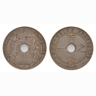 Frankreich Indochina 1 Cent 1917 A