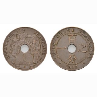 Frankreich Indochina 1 Cent 1917 A