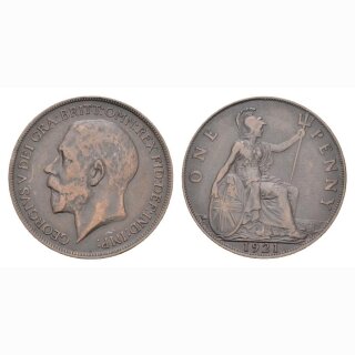England Penny 1921 König George