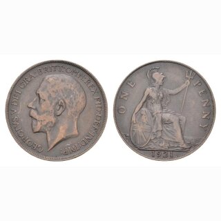 England Penny 1921 König George
