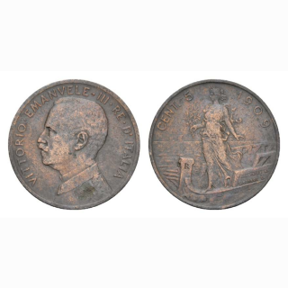 Italien 5 Centesimi 1909 R Vittorio Emanuele III