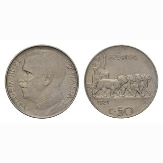 Italien 50 Centesimi 1921 R Vittorio Emanuele III