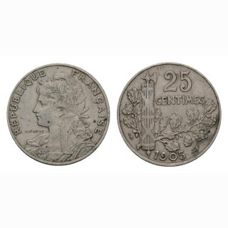 Frankreich 25 Centimes 1905