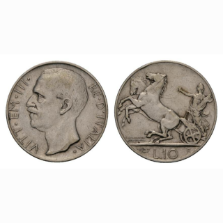 Italien 10 Lire 1927 R Vittorio Emanuele III