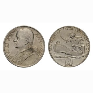Vatikan 5 Lire 1934 / XIII