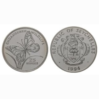 1994 Republik Seychelles 25 Rupees Schmetterling