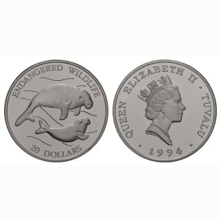 1994 Tuvalu 20 Dollars Seekuh