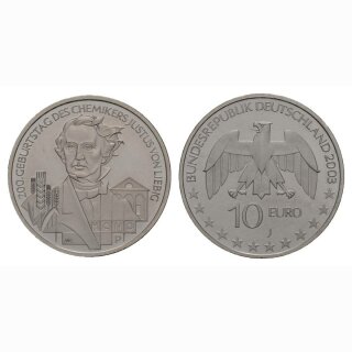 Deutschland 10 Euro 2003 J 200. Jahre Justus von Liebig