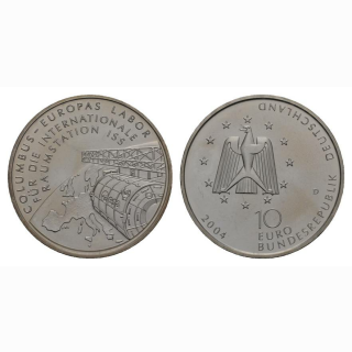 Deutschland 10 Euro 2004 D Raumstation Columbus
