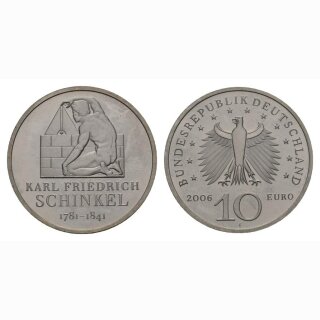 Deutschland 10 Euro 2006 F Karl Freidrich Schinkel