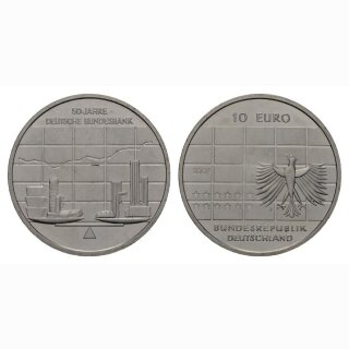 Deutschland 10 Euro 2007 J 50 Jahre Deutsche Bundesbank