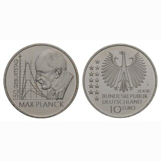 Deutschland 10 Euro 2008 F 150 Jahre Max Planck