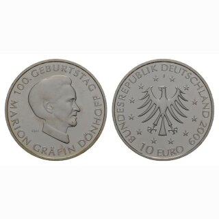 Deutschland 10 Euro 2009 J 100 Jahre Marion Gräfin Dönhoff