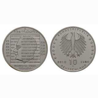 Deutschland 10 Euro 2010 G 100 Jahre Konrad Zuse