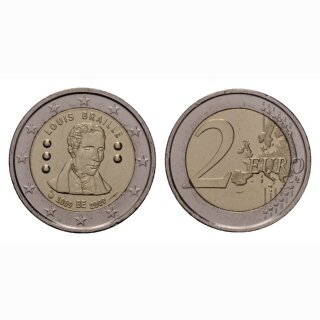 Belgien 2 Euro 2009 Louis Braille Gedenkmünze