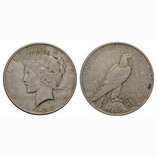 USA 1 Dollar 1 $ 1923 D Peace Dollar