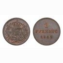 Deutschland Bayern 1 Pfennig  1855