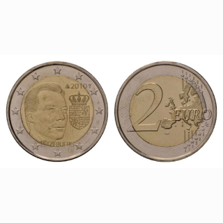 Luxemburg 2 Euro 2010 Wappen Henri Gedenkmünze BI