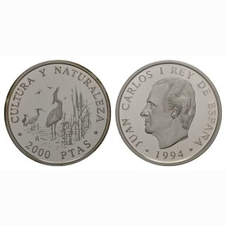 Spanien 2000 Pesetas  1994 Purpurreiher