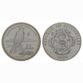 Seschellen 25 Rupees 1995 Turmfalke