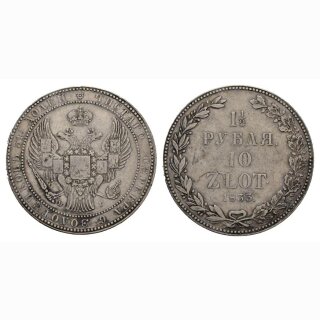 Polen 1 1/2 Rubel 1833 Nicolas I