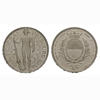 Schweiz 5 Franken Schützentaler Freiburg 1934