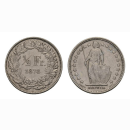 Schweiz 1/2 Franken 1878 Stehende Helvetia