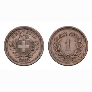 Schweiz 1 Rappen 1892 B