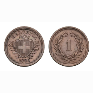 Schweiz 1 Rappen 1892 B