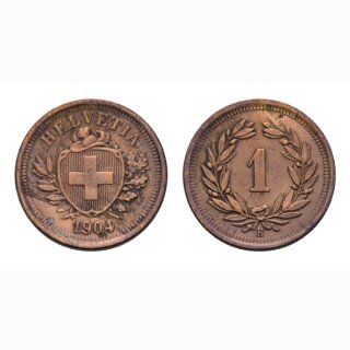 Schweiz 1 Rappen 1904 B