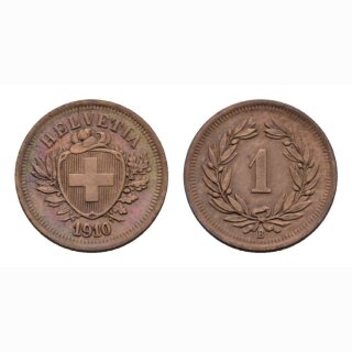 Schweiz 1 Rappen 1910 B