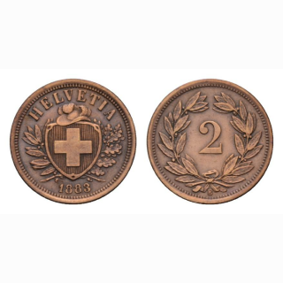 Schweiz 2 Rappen 1883 B