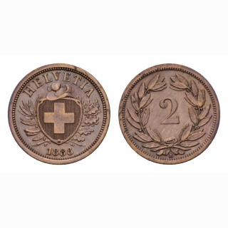 Schweiz 2 Rappen 1888 B