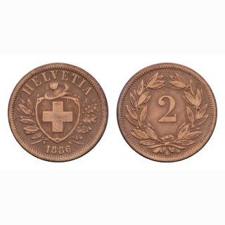 Schweiz 2 Rappen 1886 B