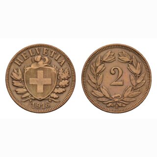 Schweiz 2 Rappen 1918 B