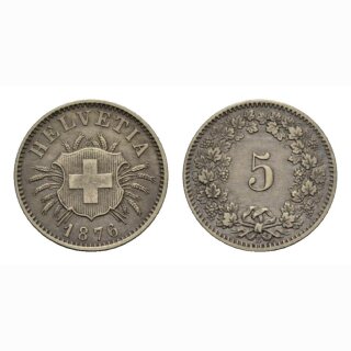 Schweiz 5 Rappen 1876 B