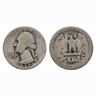 USA 1/4 Dollar 1937 D Washington