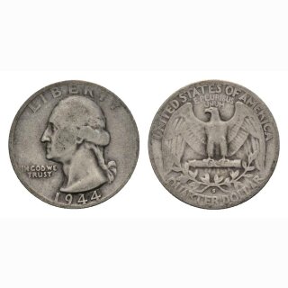 USA 1/4 Dollar 1944 S Washington