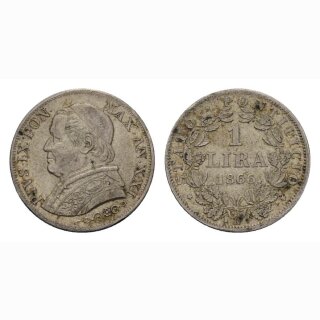 Italien Vatikan  Lire  1866 XXI R Pius XXI