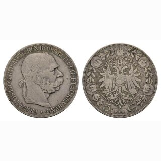 Östereich 5 Kronen  1900 Franz Joseph I