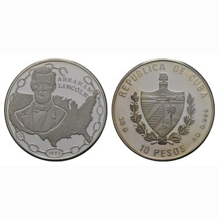 Kuba 10 Pesos 1993 Abraham Lincoln