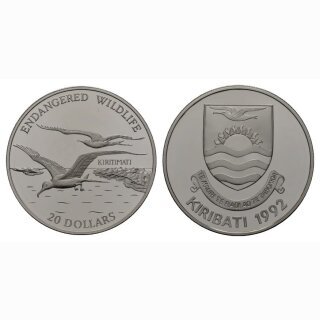 Kiribati 20 Dollars 1992 Fliegende Vögel