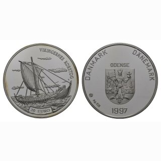 Dänemark 20 Euro 1997 Wikingerschiff