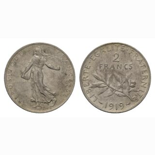 Frankreich  2 Francs 1919