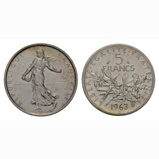 Frankreich  5 Francs 1963