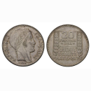 Frankreich 20 Francs 1934 Laureate