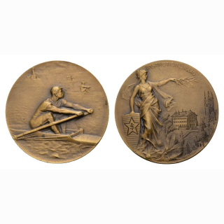 o. Jh. Schweiz Rudermedialle Medaille Rudern